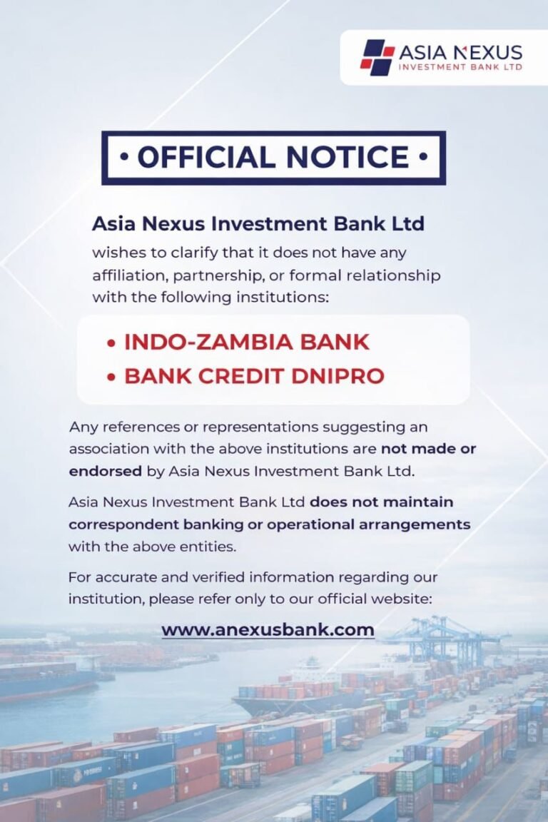 ANIB Homepage - Asia Nexus Investment Bank Ltd